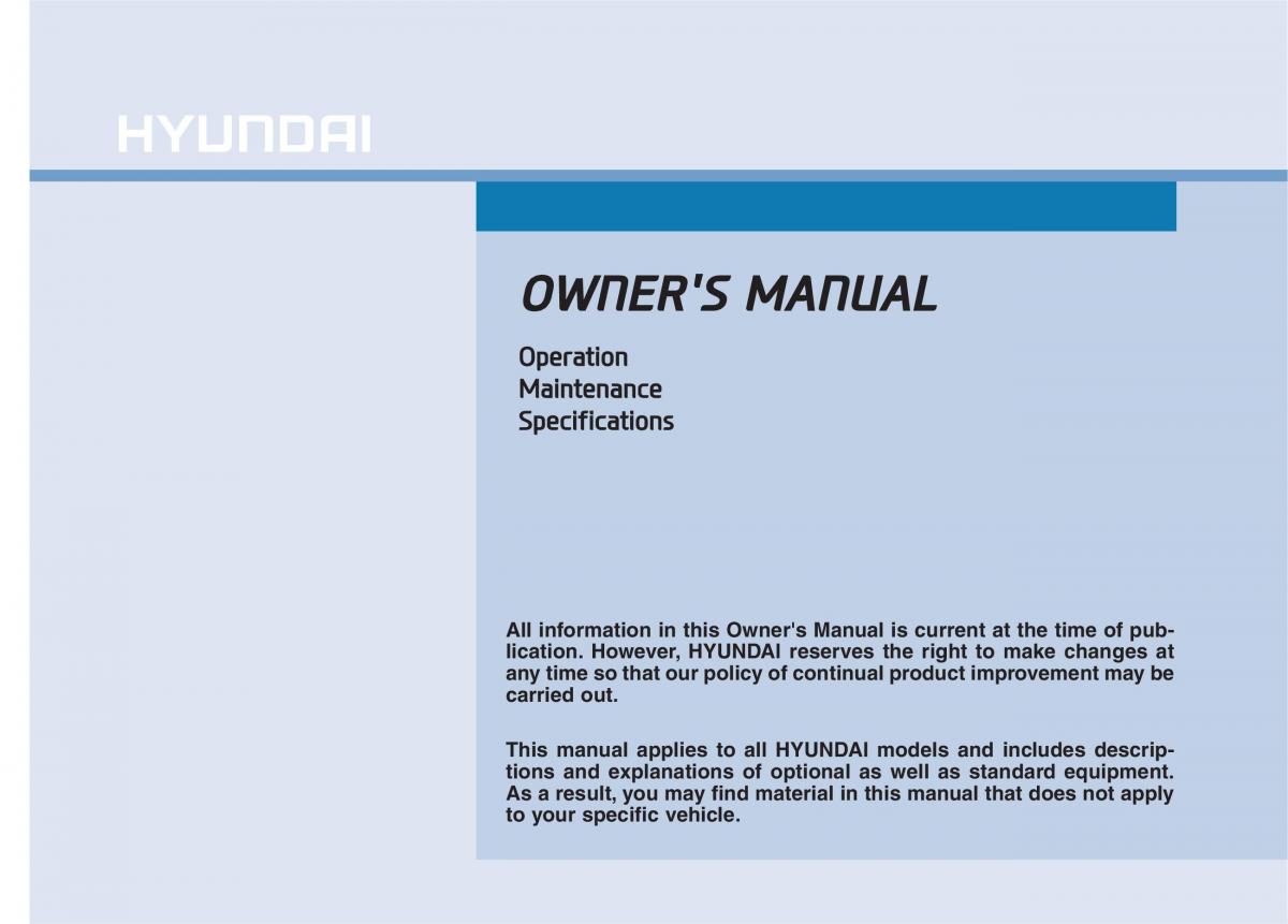 Hyundai Sonata VII 7 LF i45 owners manual / page 1