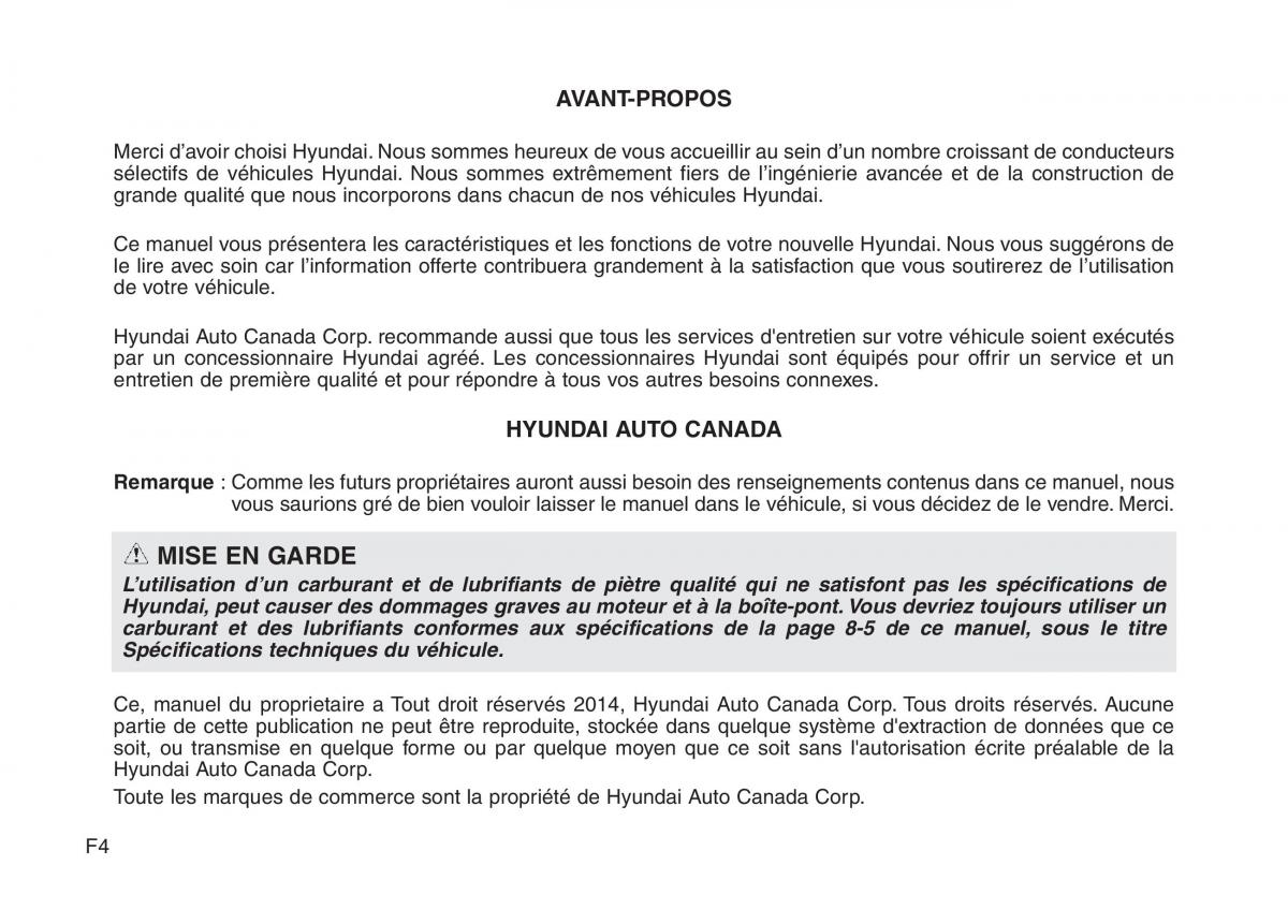 Hyundai Genesis Coupe manuel du proprietaire / page 4