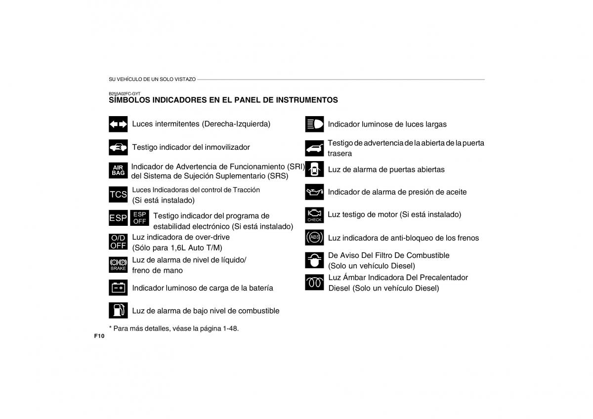 Hyundai Matrix manual del propietario / page 10