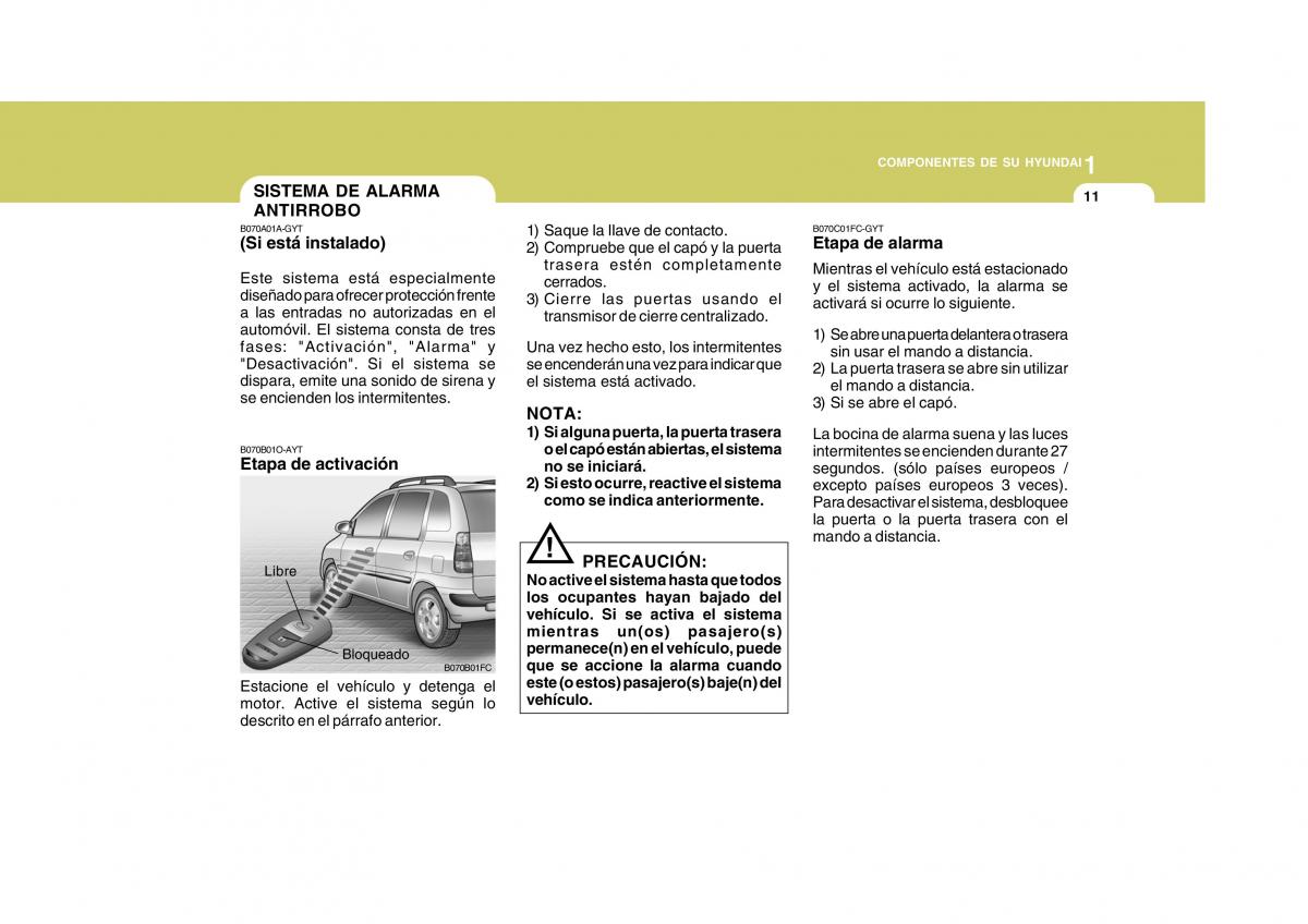 Hyundai Matrix manual del propietario / page 21