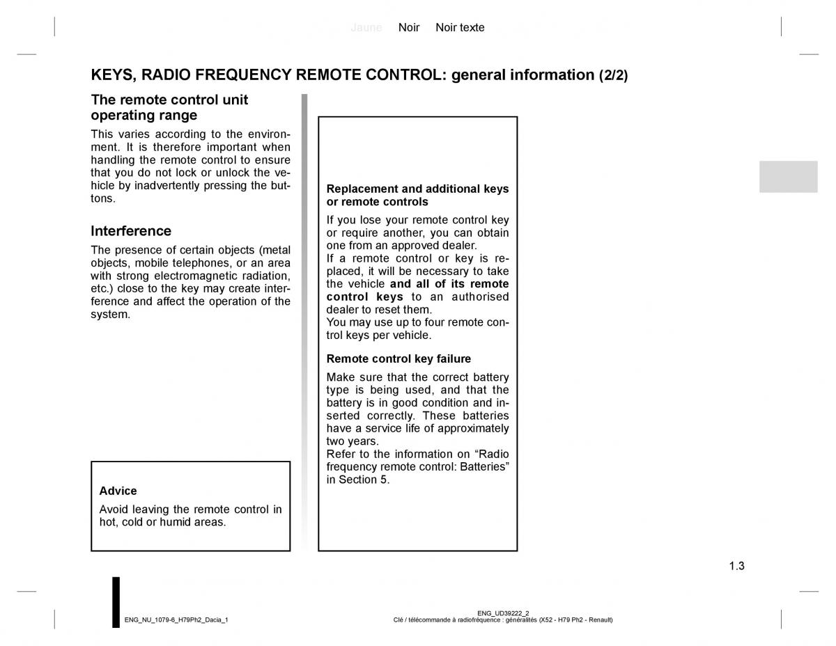 Dacia Duster owners manual / page 7
