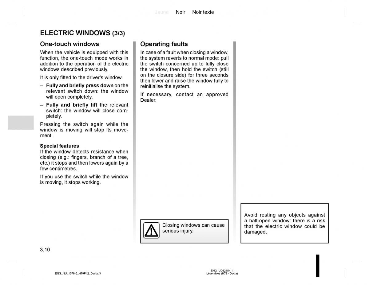 Dacia Duster owners manual / page 138