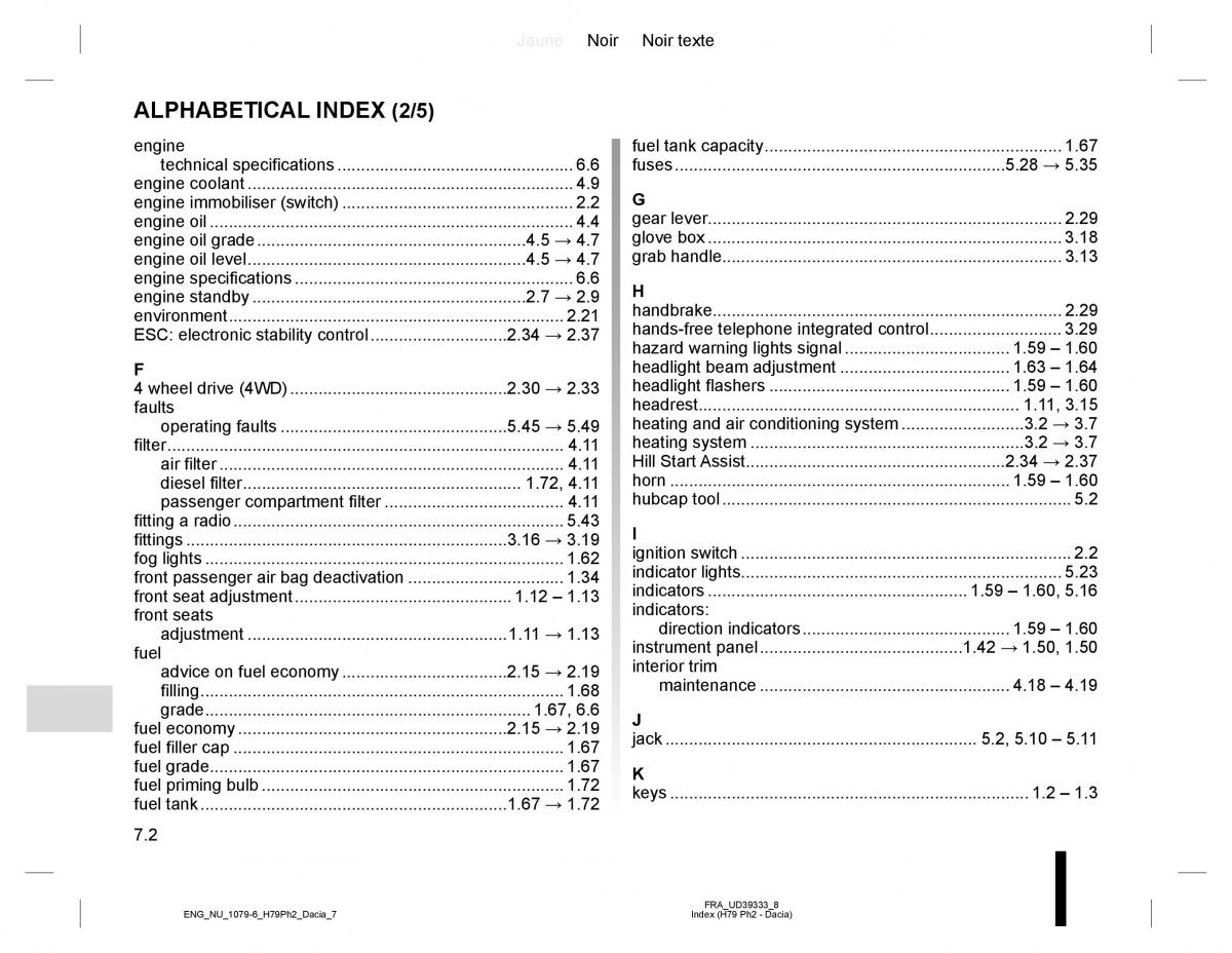Dacia Duster owners manual / page 250