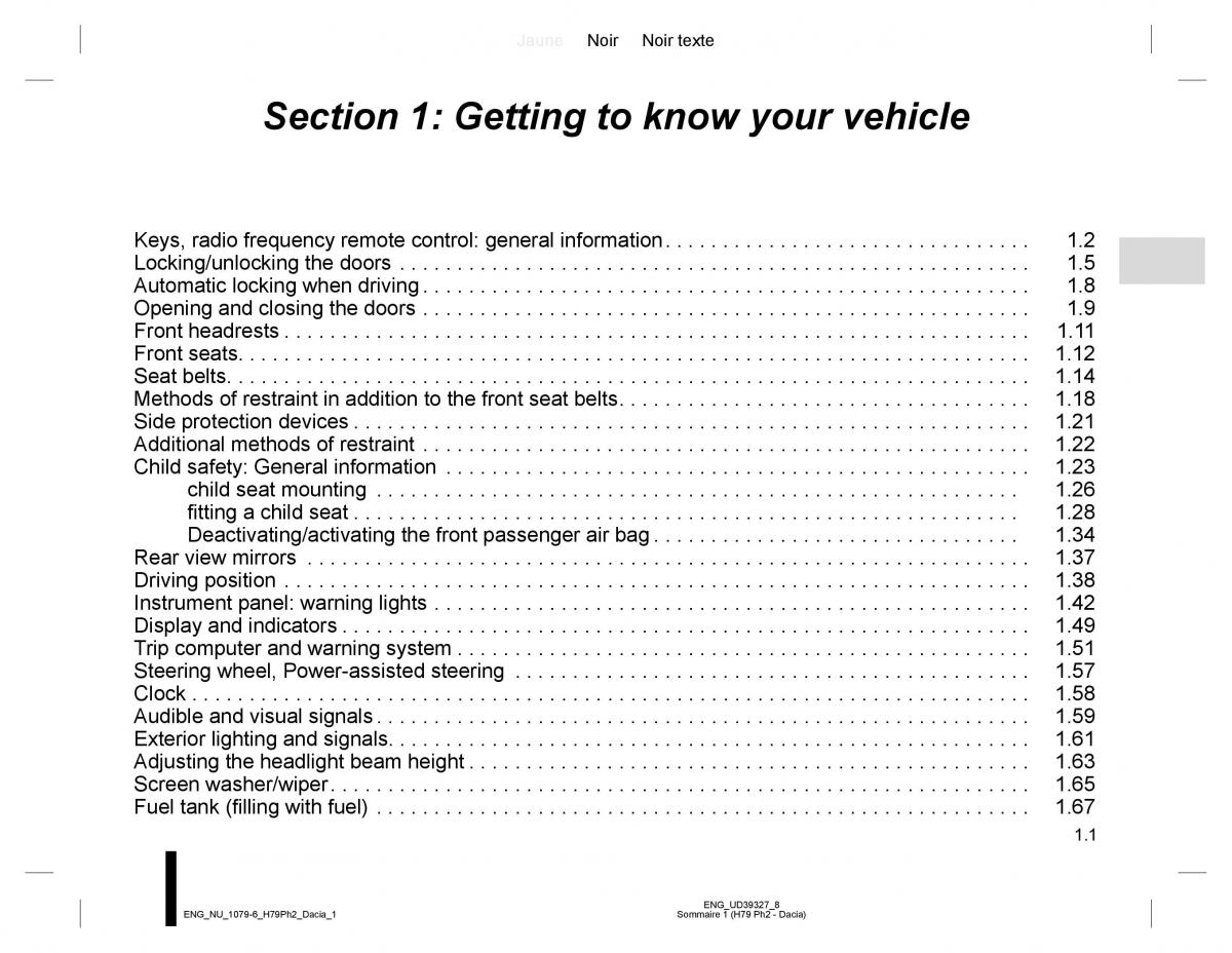 manual  Dacia Duster owners manual / page 5