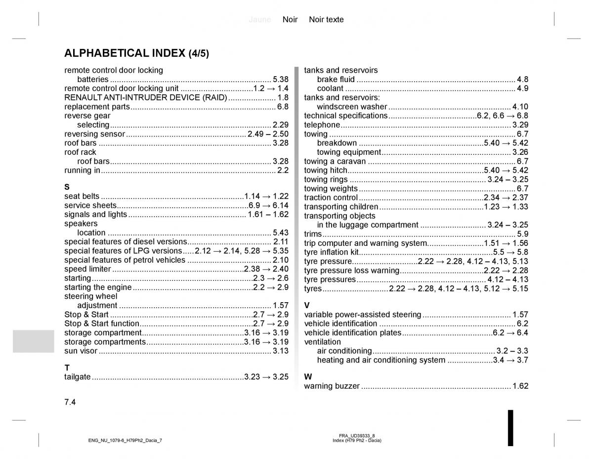Dacia Duster owners manual / page 252
