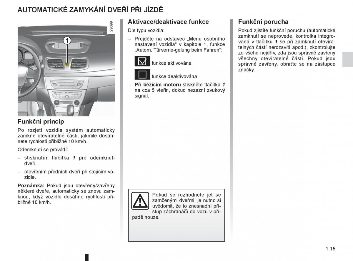 Renault Fluence navod k obsludze / page 21
