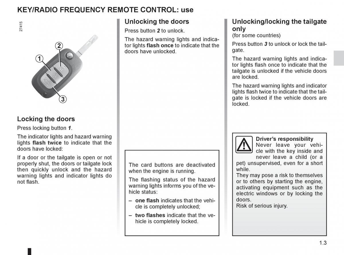 Renault Fluence owners manual / page 7