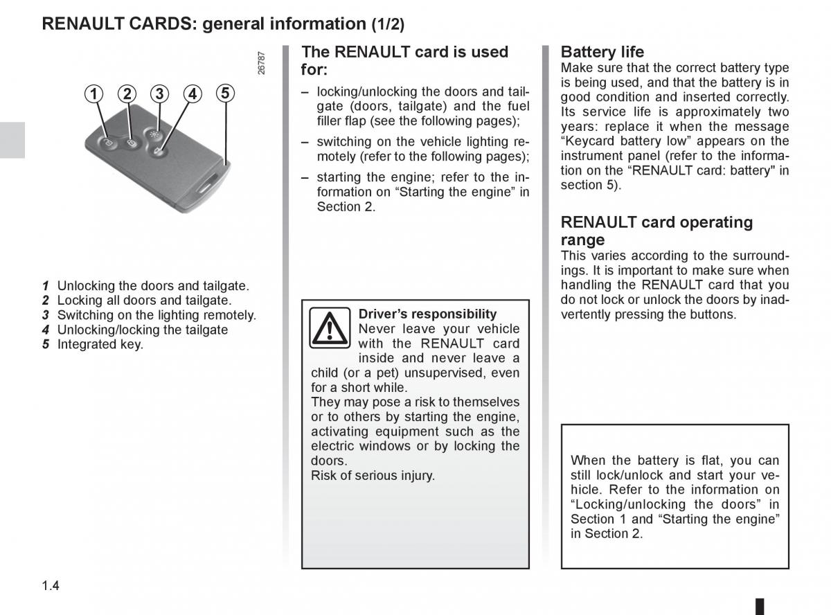 Renault Fluence owners manual / page 8