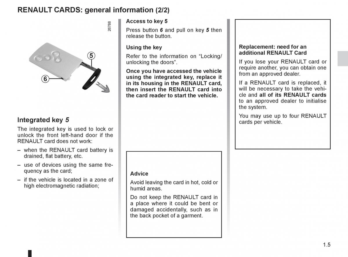 Renault Fluence owners manual / page 9