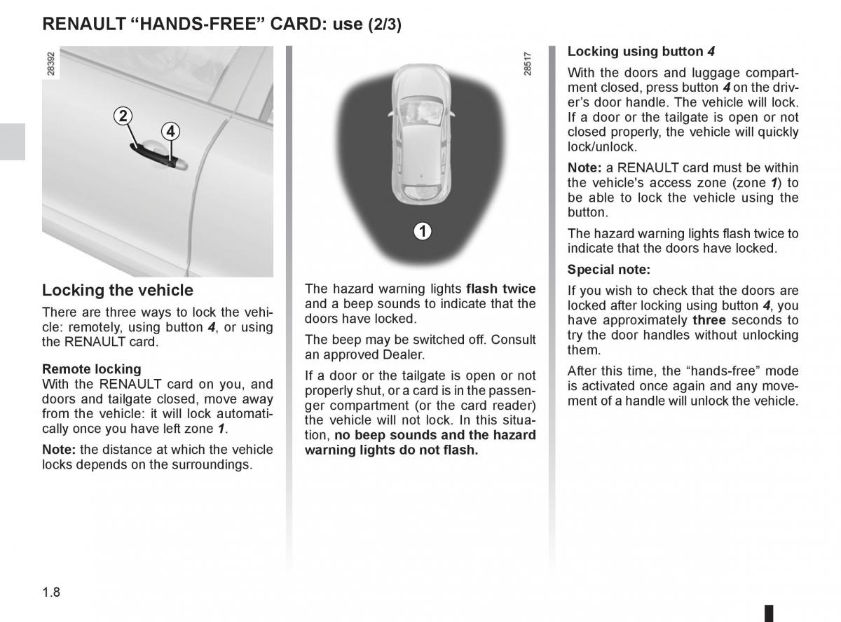 Renault Fluence owners manual / page 12