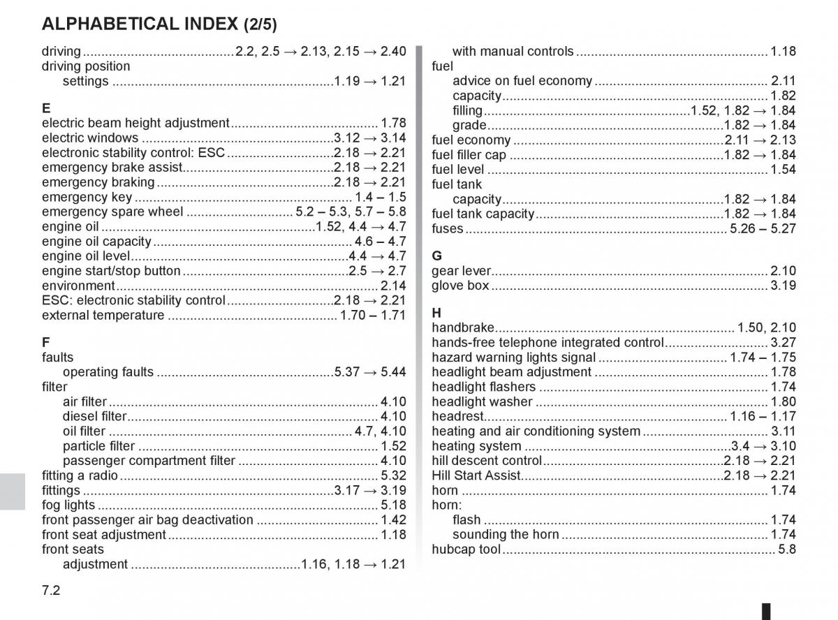 Renault Fluence owners manual / page 238