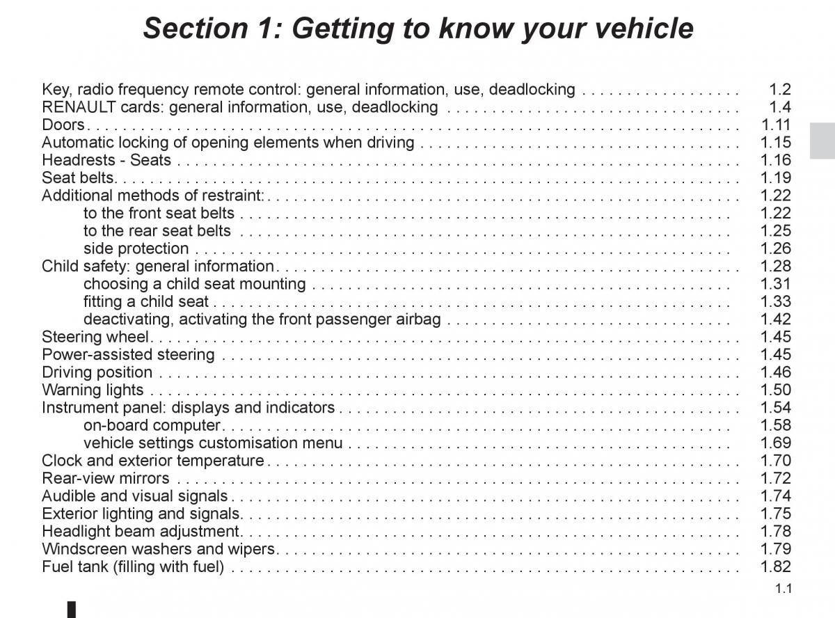 Renault Fluence owners manual / page 5