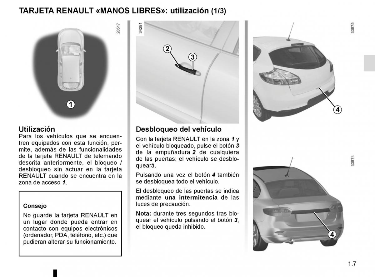 Renault Fluence manual del propietario / page 13