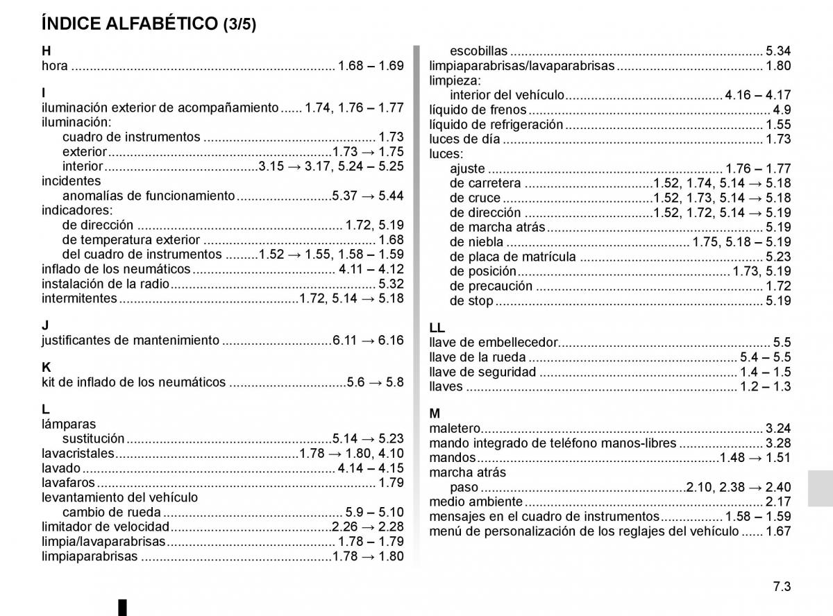 Renault Fluence manual del propietario / page 245