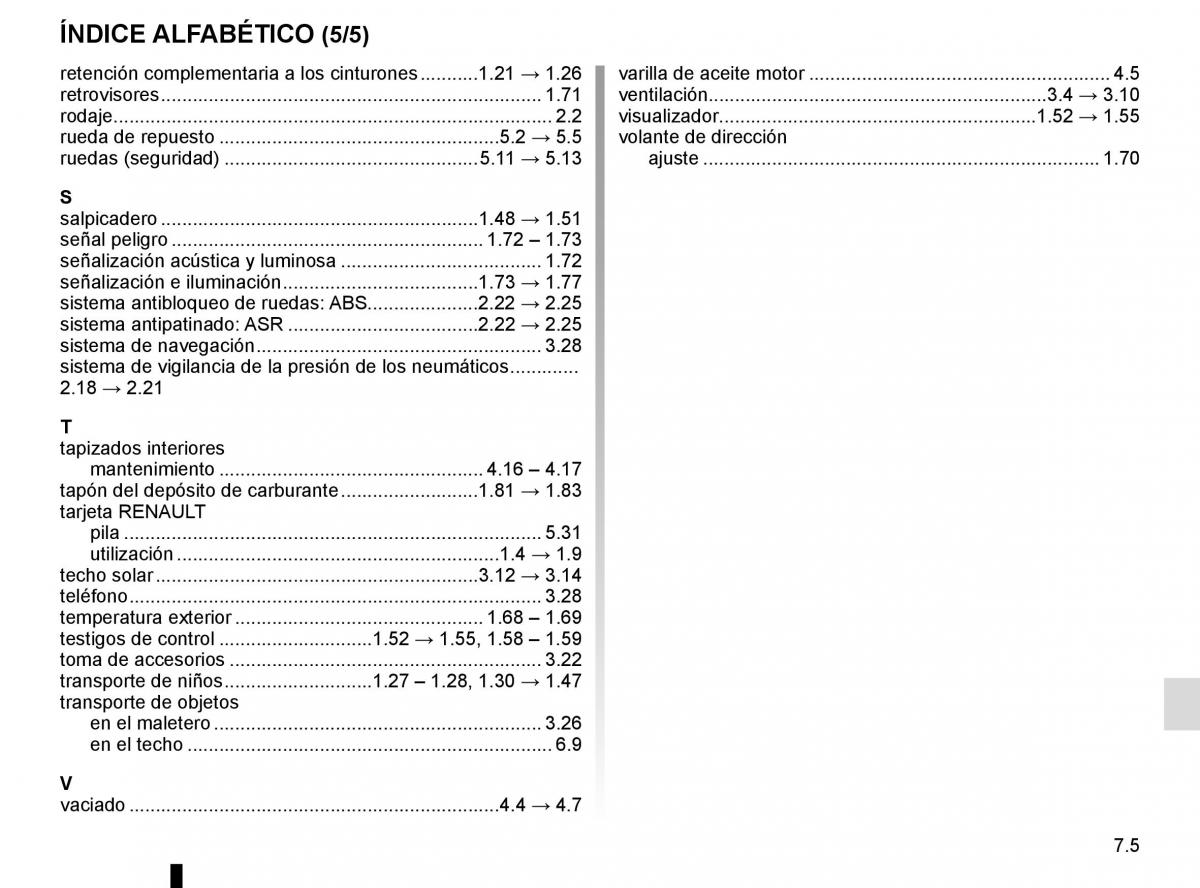 Renault Fluence manual del propietario / page 247