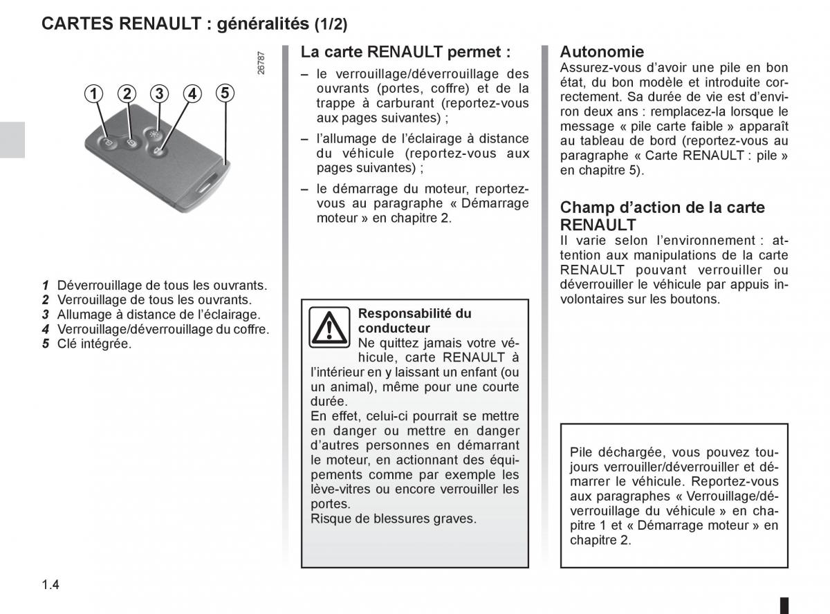 Renault Fluence manuel du proprietaire / page 6