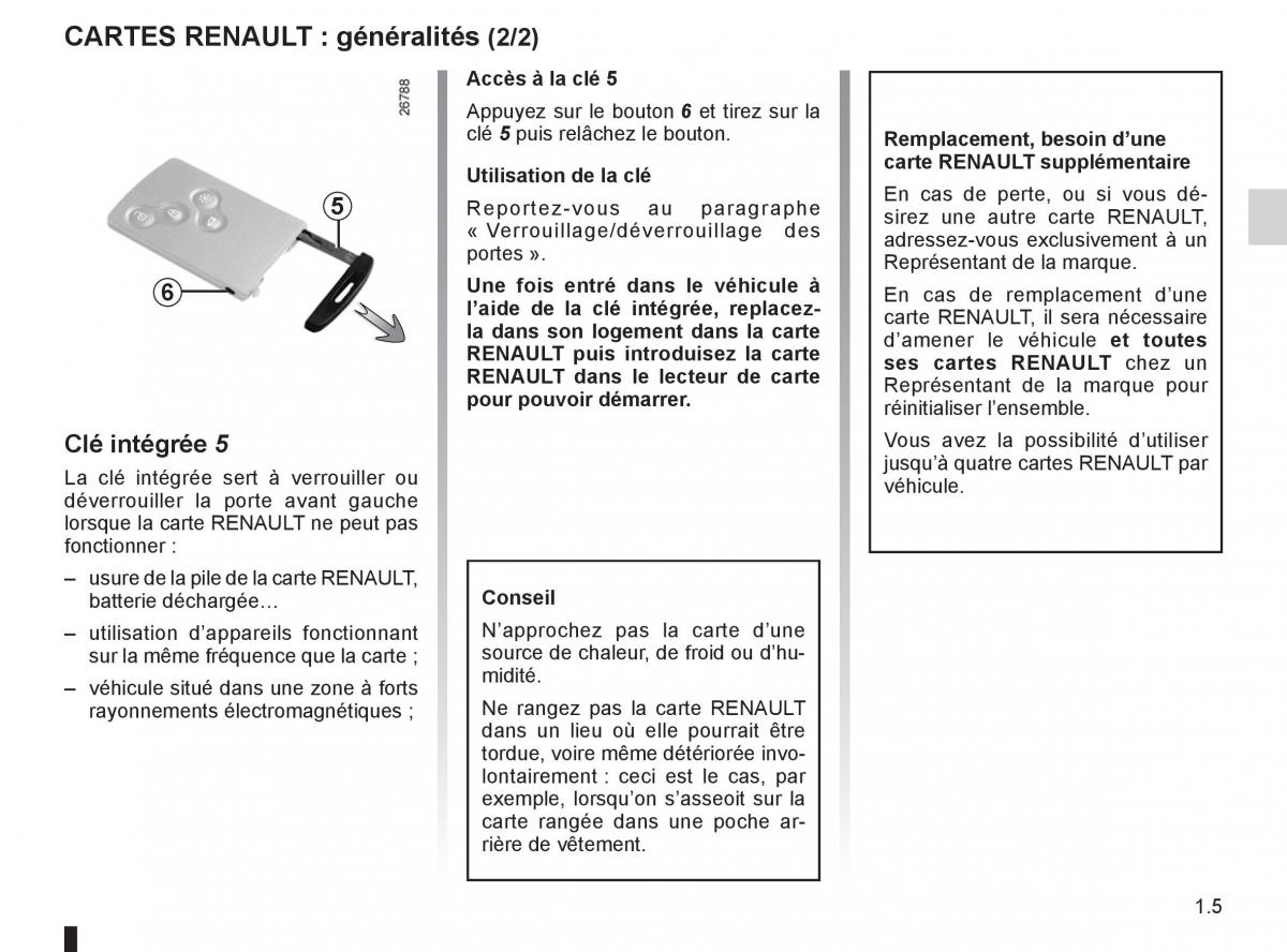 Renault Fluence manuel du proprietaire / page 7