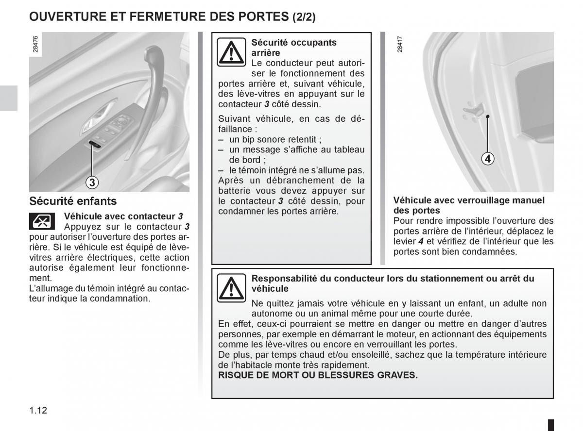 Renault Fluence manuel du proprietaire / page 14