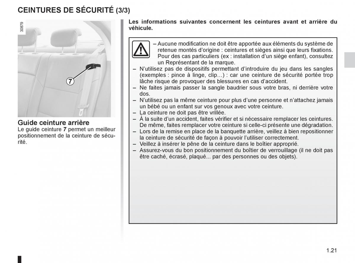 Renault Fluence manuel du proprietaire / page 23