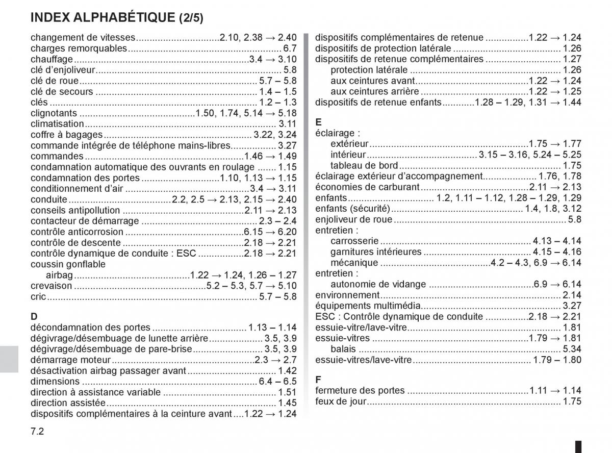 Renault Fluence manuel du proprietaire / page 236