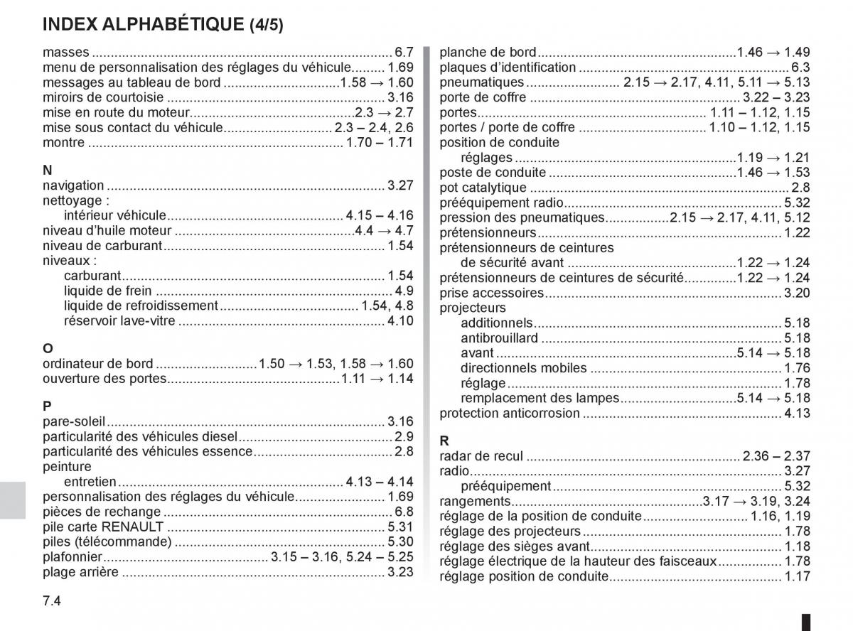 Renault Fluence manuel du proprietaire / page 238