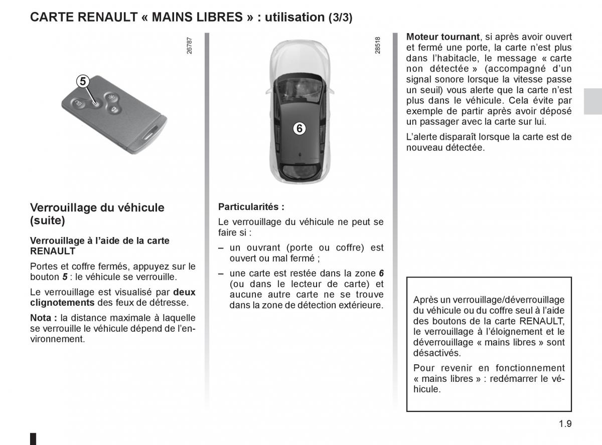 Renault Fluence manuel du proprietaire / page 11