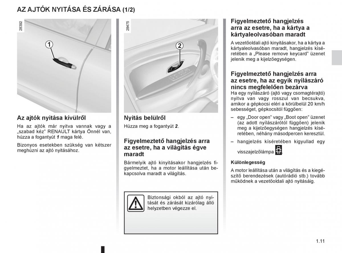 Renault Fluence Kezelesi utmutato / page 15