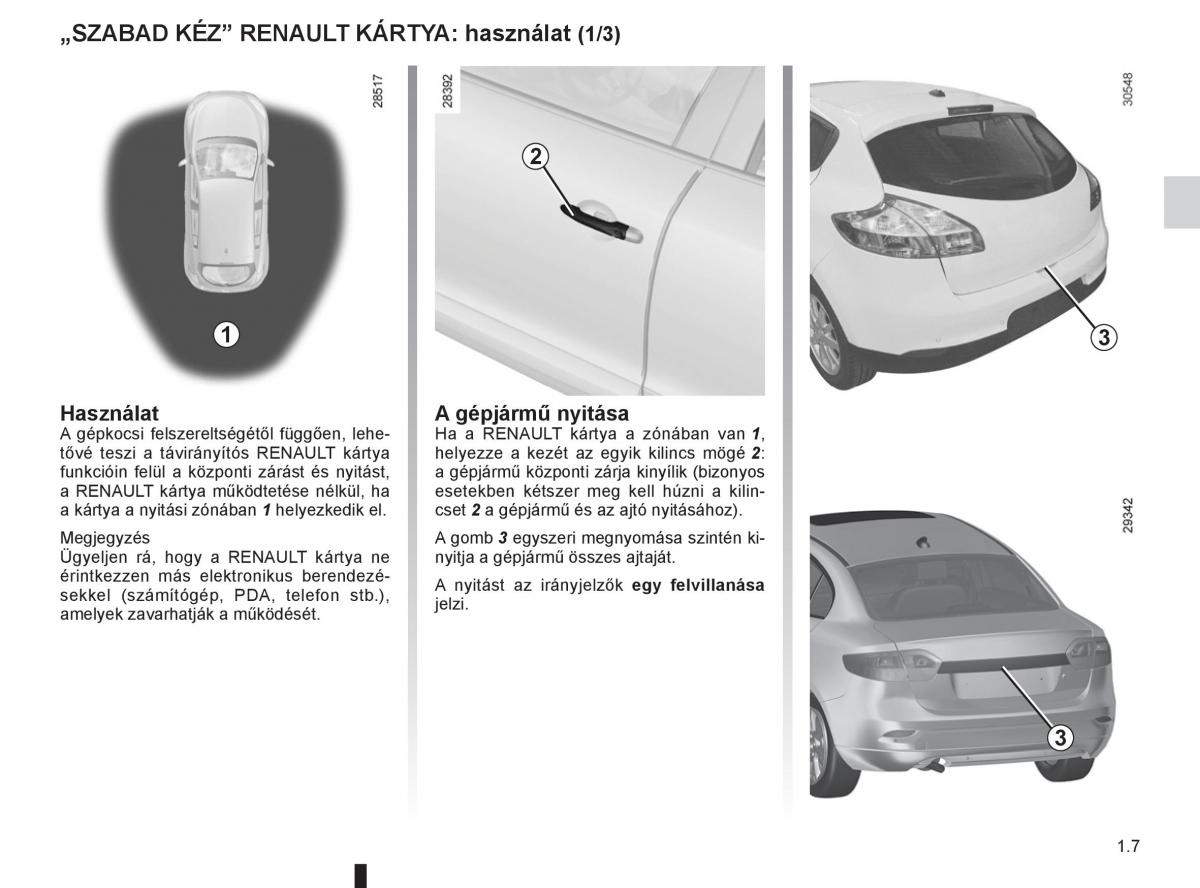 Renault Fluence Kezelesi utmutato / page 11