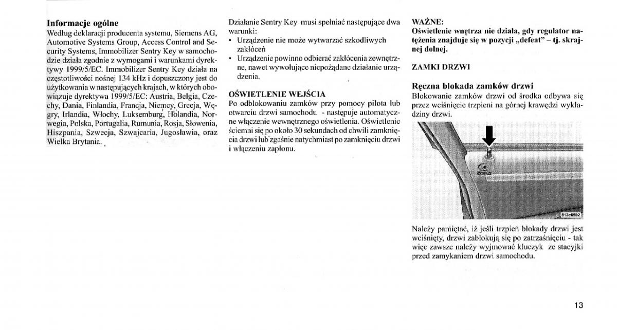 manual  Chrysler 300C I 1 instrukcja / page 12
