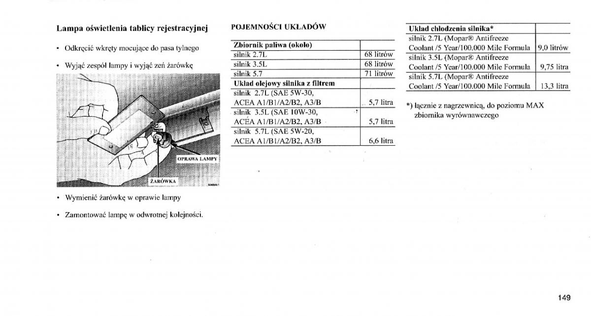 Chrysler 300C I 1 instrukcja obslugi / page 148