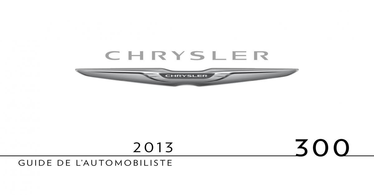 Chrysler 300C II 2 manuel du proprietaire / page 1