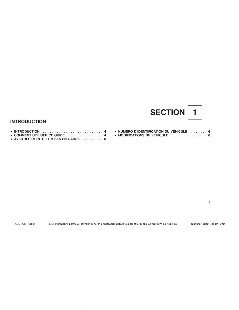 manual  Chrysler 300C I 1 SRT manuel du proprietaire / page 3
