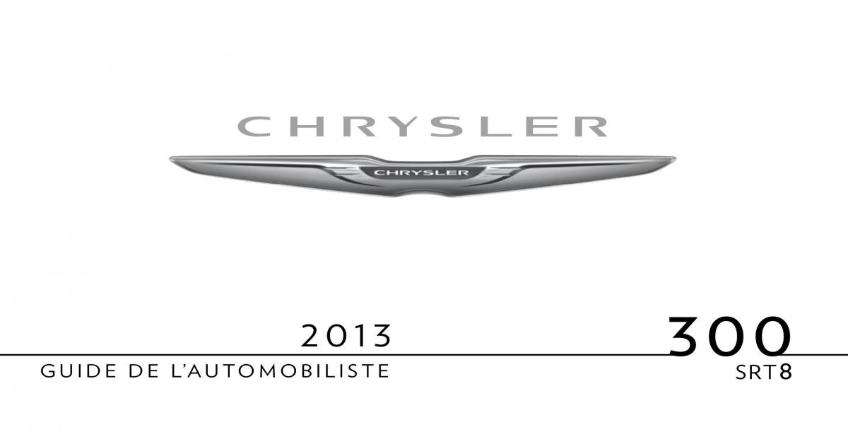 Chrysler 300C II 2 SRT manuel du proprietaire / page 1