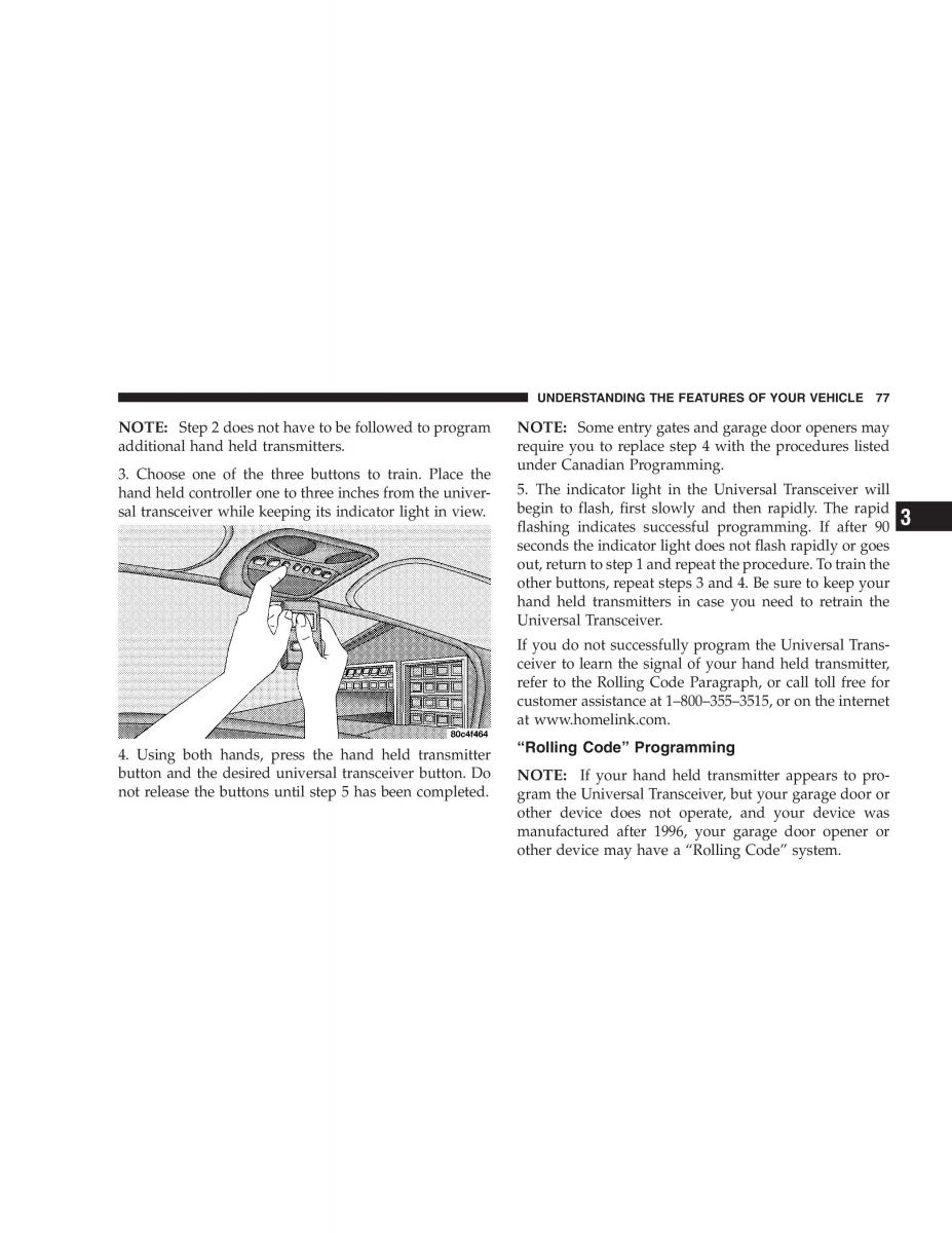 Chrysler 300M owners manual / page 77