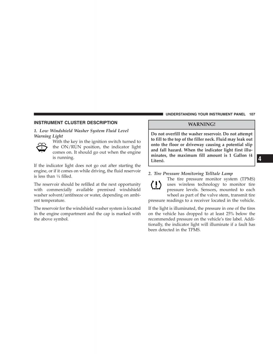 Chrysler Crossfire owners manual / page 107