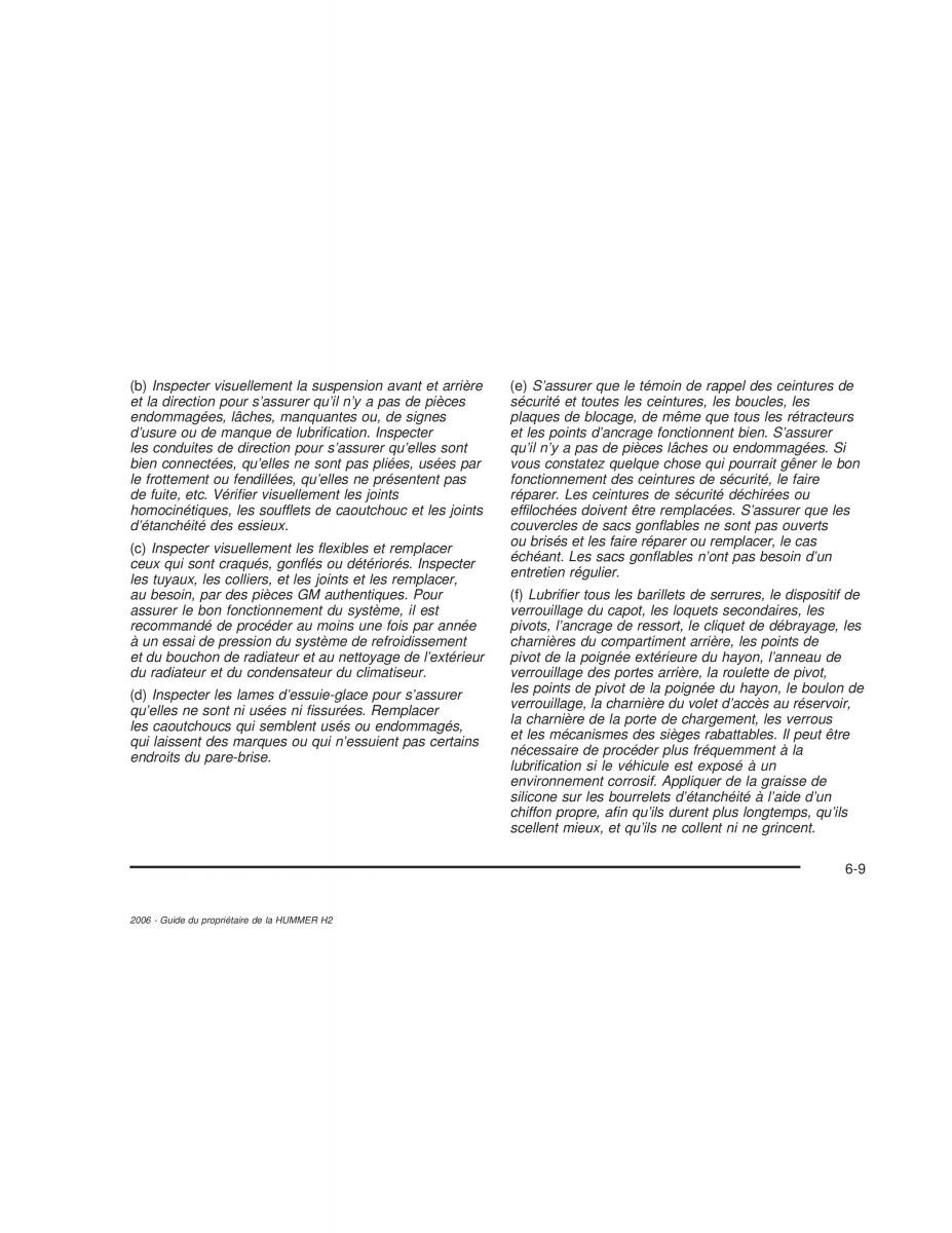 Hummer H2 manuel du proprietaire / page 544