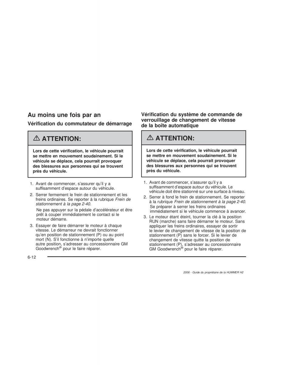 Hummer H2 manuel du proprietaire / page 547
