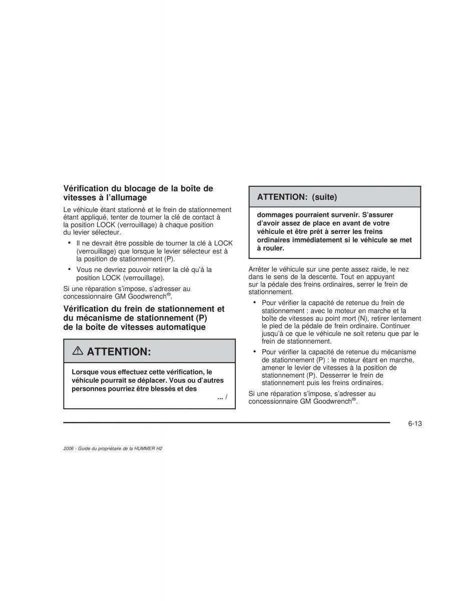 Hummer H2 manuel du proprietaire / page 548
