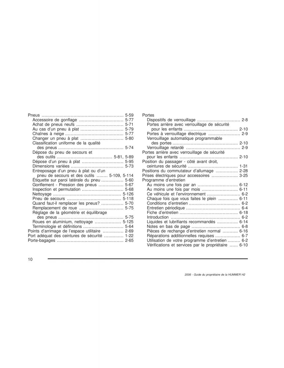 Hummer H2 manuel du proprietaire / page 583
