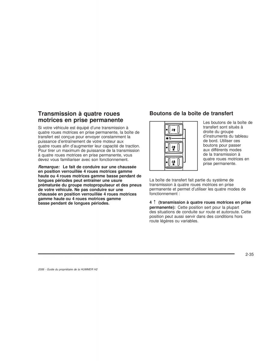 Hummer H2 manuel du proprietaire / page 120