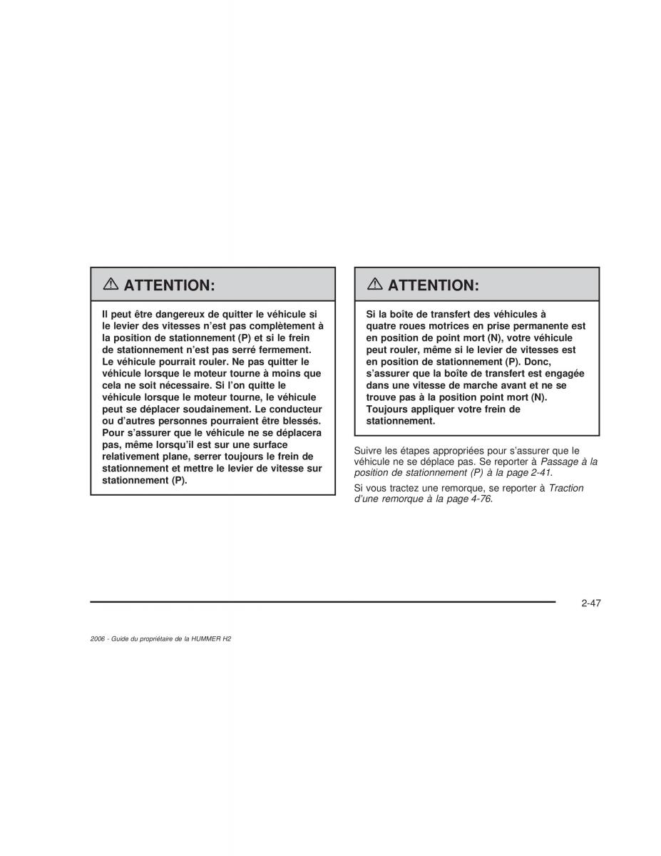 Hummer H2 manuel du proprietaire / page 132