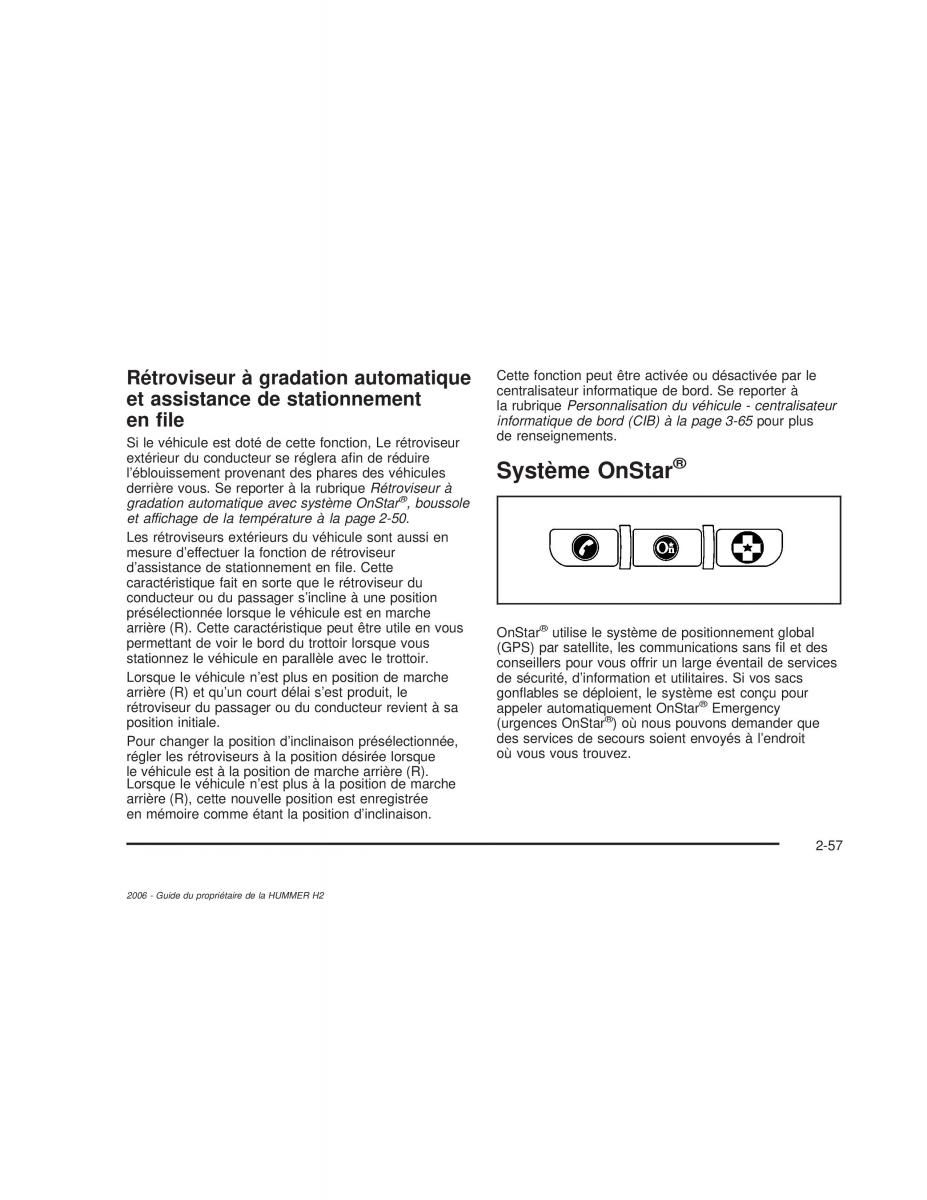 Hummer H2 manuel du proprietaire / page 142