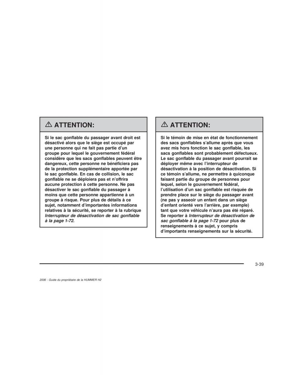 Hummer H2 manuel du proprietaire / page 200