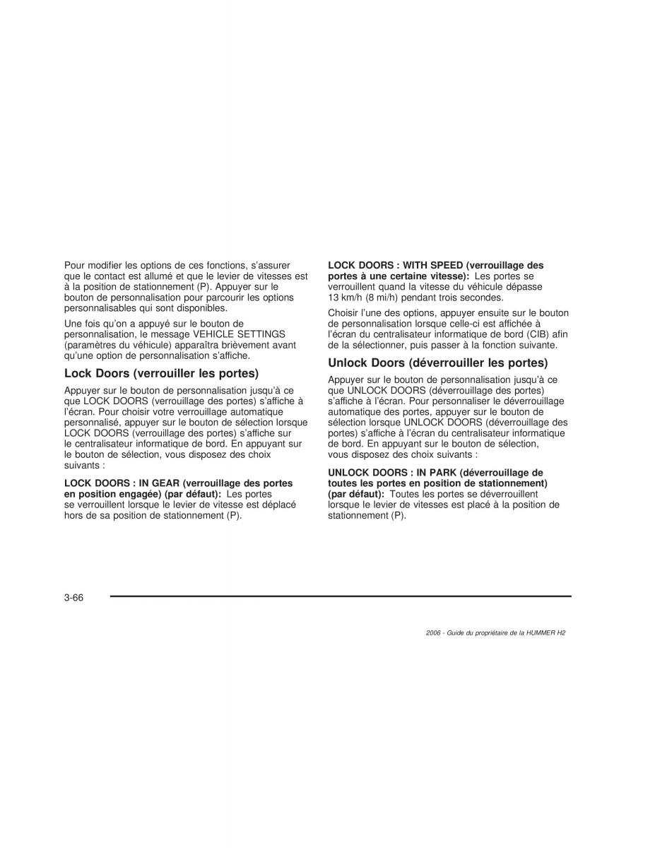 Hummer H2 manuel du proprietaire / page 227