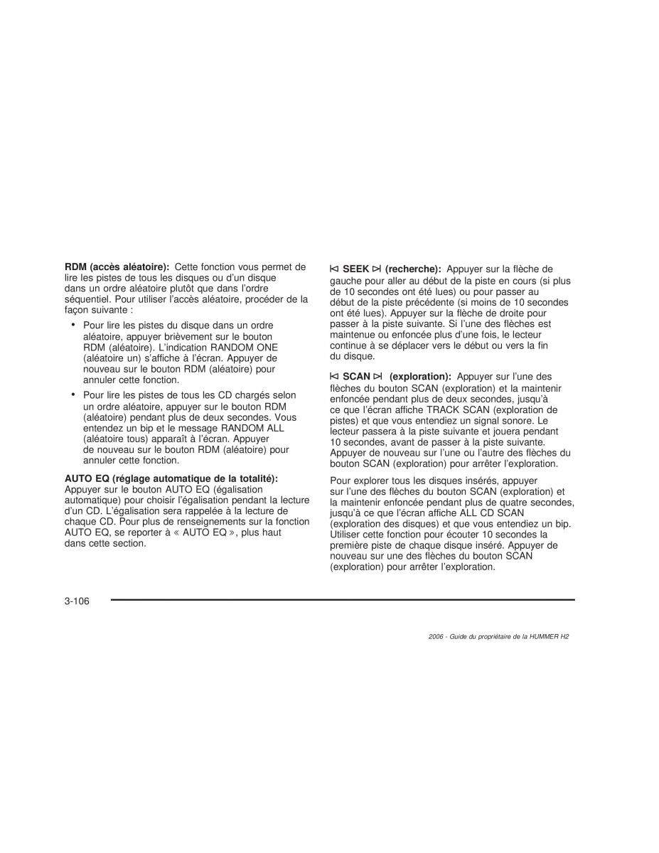 Hummer H2 manuel du proprietaire / page 267