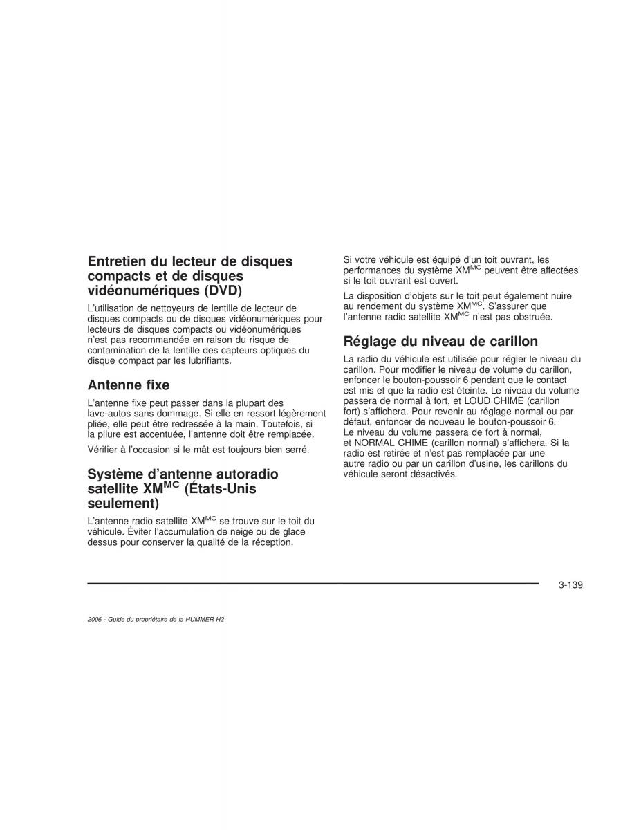 Hummer H2 manuel du proprietaire / page 300