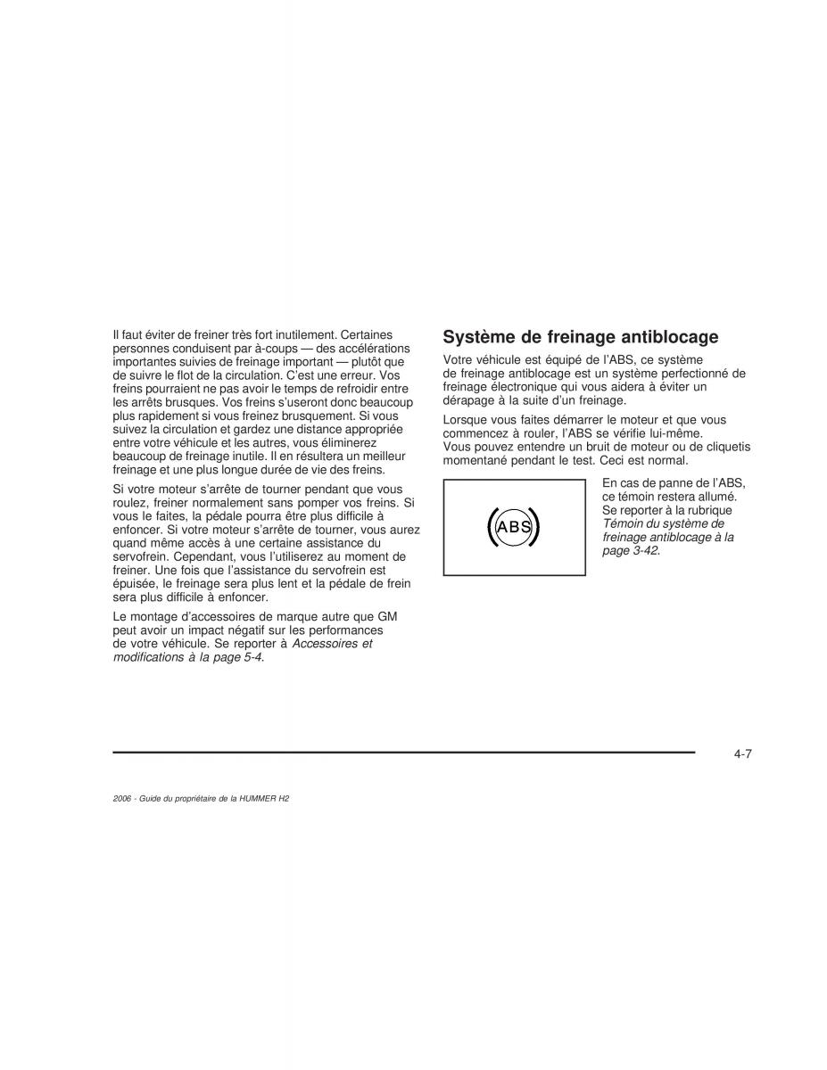 Hummer H2 manuel du proprietaire / page 308