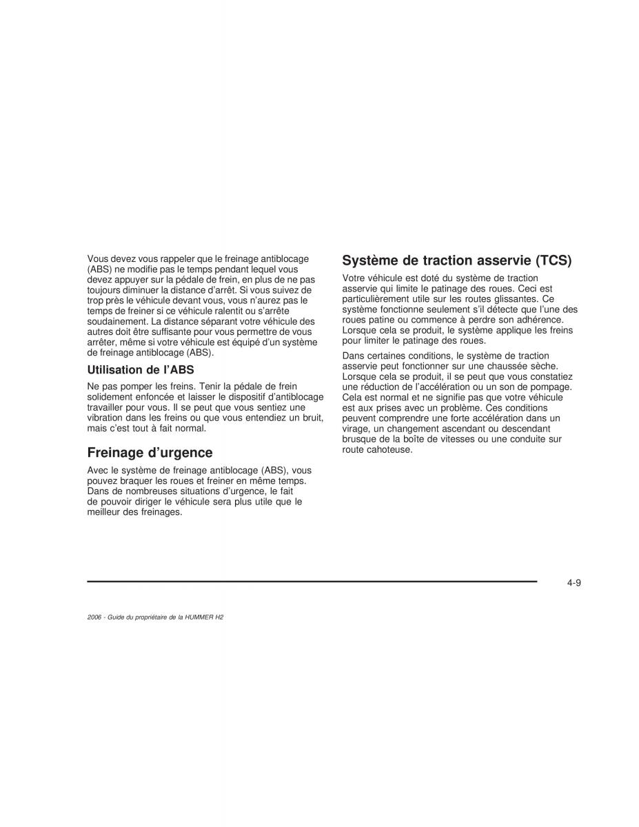Hummer H2 manuel du proprietaire / page 310
