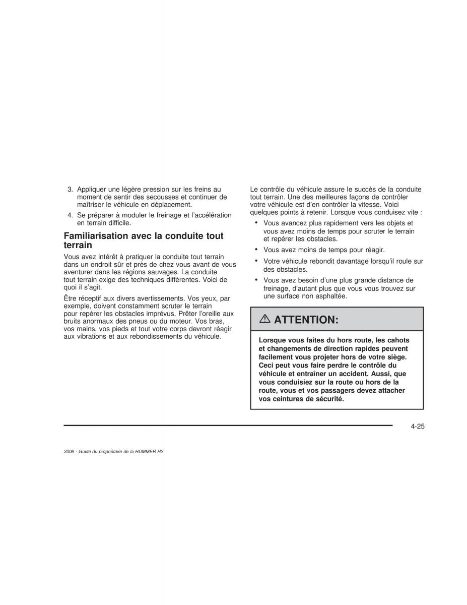 Hummer H2 manuel du proprietaire / page 326