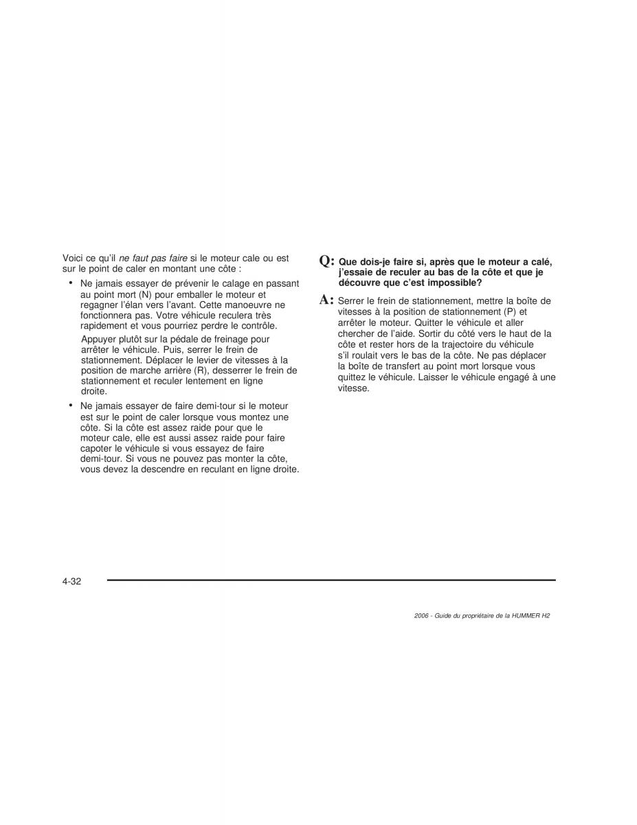 Hummer H2 manuel du proprietaire / page 333
